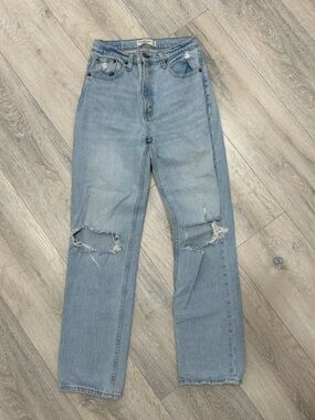 Light Blue Distressed High-Rise Women’s Jeans